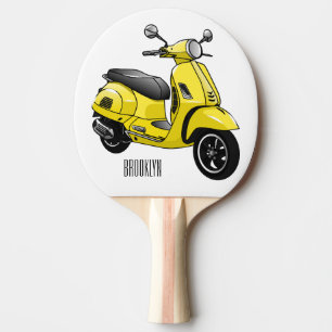 Raquette De Ping Pong Illustration d'une moto cyclable