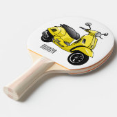 Raquette De Ping Pong Illustration d'une moto cyclable (Devant Angle)