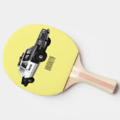 Raquette De Ping Pong Illustration d'une voiture de police (Côté)