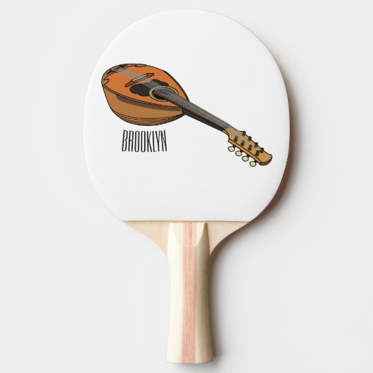 Raquette De Ping Pong Illustration en mandoline (Devant)