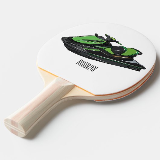 Raquette De Ping Pong Illustration Jet ski (Devant Angle)