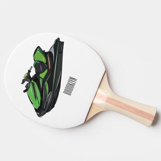 Raquette De Ping Pong Illustration Jet ski (Côté)