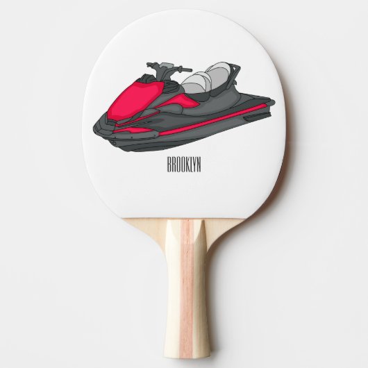 Raquette De Ping Pong Illustration Jet ski (Devant)