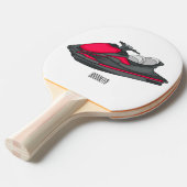 Raquette De Ping Pong Illustration Jet ski (Devant Angle)