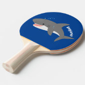 Raquette De Ping Pong Illustration joyeuse du grand requin blanc (Devant Angle)