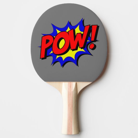 Raquette De Ping Pong Illustration Pow ! Panneau Expression (Devant)