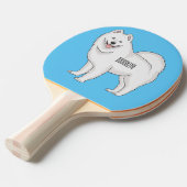 Raquette De Ping Pong Illustration Samoyed dog (Devant Angle)