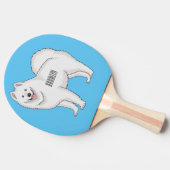 Raquette De Ping Pong Illustration Samoyed dog (Côté)