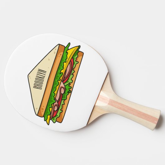 Raquette De Ping Pong Illustration Sandwich (Côté)