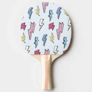 Raquette De Ping Pong Illustration vintage sans fil tonnerre