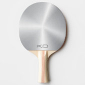 Raquette De Ping Pong Image De L'Arrière - plan D'Argent Métallique (Devant)