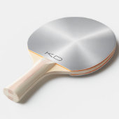 Raquette De Ping Pong Image De L'Arrière - plan D'Argent Métallique (Devant Angle)