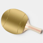 Raquette De Ping Pong Image D'Or Métallique - Acier Inoxydable (Côté)