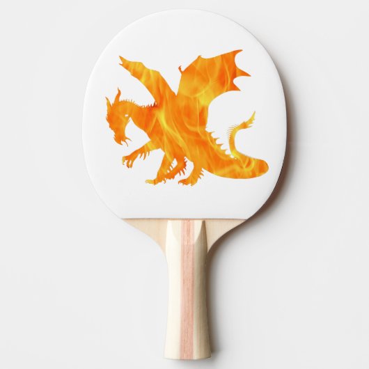 Raquette De Ping Pong Image stylisée de Dragon en flamme (Devant)