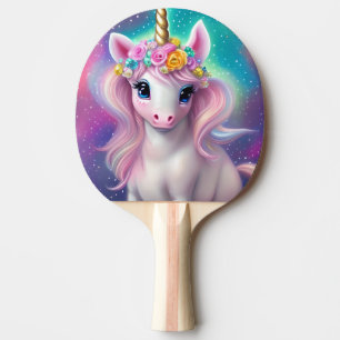 Raquette De Ping Pong Imaginaire coloré Kawaii Unicorn