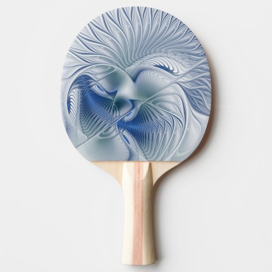 Raquette De Ping Pong Imaginaire dynamique tons bleus Abstraits Art frac (Devant)