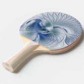 Raquette De Ping Pong Imaginaire dynamique tons bleus Abstraits Art frac (Devant Angle)