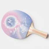 Raquette De Ping Pong Imaginaire papillon bleu rose (Côté)