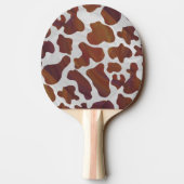 Raquette De Ping Pong Impression Brown et blanche de vache (Dos)