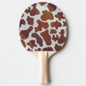 Raquette De Ping Pong Impression Brown et blanche de vache (Devant)