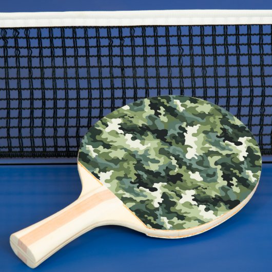 Raquette de Ping Pong Impression Camo Militaire (Insitu)