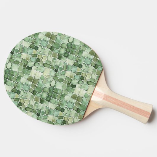Raquette De Ping Pong Impression d'alligator vert (Côté)