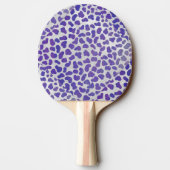 Raquette De Ping Pong Impression dalmate violet et blanche (Dos)