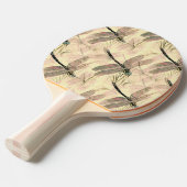 Raquette De Ping Pong Impression de libellules vintages (Devant Angle)
