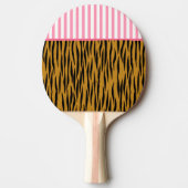 Raquette De Ping Pong Impression de tigre amusant avec finition et rayur (Devant)