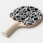 Raquette De Ping Pong Impression de vache noire et blanche (Devant Angle)