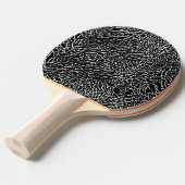 Raquette De Ping Pong Impression d'éléphant noir et blanc (Devant Angle)