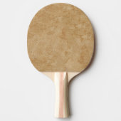 Raquette De Ping Pong Impression en cuir Tan Chamois (Devant)