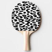 Raquette De Ping Pong Impression léopard noir et blanc classique (Dos)