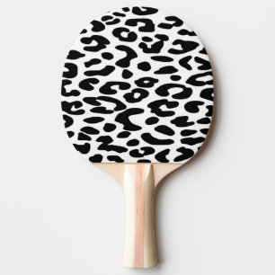 Raquette De Ping Pong Impression léopard noir et blanc classique