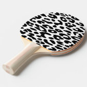 Raquette De Ping Pong Impression léopard noir et blanc classique (Devant Angle)