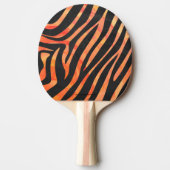 Raquette De Ping Pong Impression noire et orange Zebra (Devant)