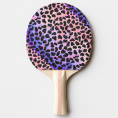 Raquette De Ping Pong Impression noire et rose dalmate (Dos)
