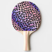 Raquette De Ping Pong Impression noire et rose dalmate (Devant)