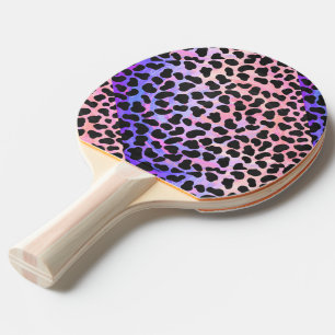 Raquette De Ping Pong Impression noire et rose dalmate