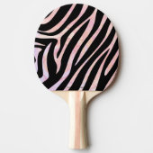 Raquette De Ping Pong Impression noire et rose Zebra (Devant)