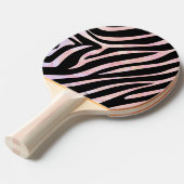 Raquette De Ping Pong Impression noire et rose Zebra (Devant Angle)