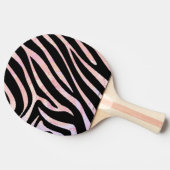 Raquette De Ping Pong Impression noire et rose Zebra (Côté)