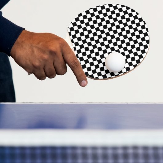 Raquette De Ping Pong Impression numérique des échecs noirs et blancs (Insitu)