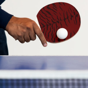 Raquette De Ping Pong Impression numérique Tigre Rouge