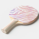 Raquette De Ping Pong Impression rose et blanc Zebra (Devant Angle)