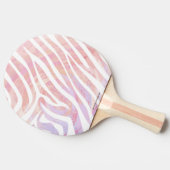 Raquette De Ping Pong Impression rose et blanc Zebra (Côté)