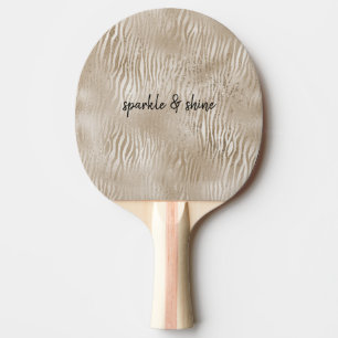 Raquette De Ping Pong Impression Zebra Gold Glam Glitzy