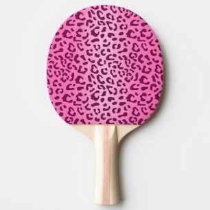 Raquette De Ping Pong Imprimé léopard rose élégant