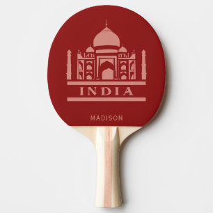 Raquette De Ping Pong INDIA nom et couleur personnalisés