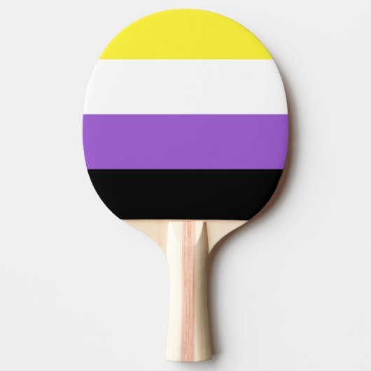 Raquette De Ping Pong Indicateur de fierté non binaire (Devant)